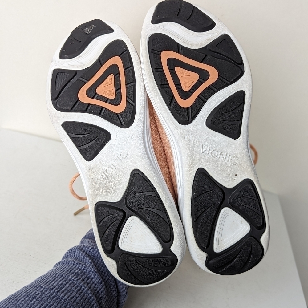 Vionic Agile Peach Python Print Orthotic Lace Up Running Sneakers 9 - Picture 6 of 7